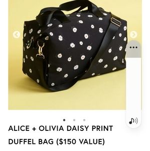 New Alice + oliva Black Duffel Bag